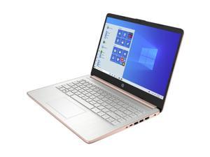 HP 14-dq0000 14-dq0030nr 14" Notebook - HD - 1366 x 768 - Intel Celeron N4020 Dual-core (2 Core) 1.10 GHz - 4 GB RAM - 64 GB Flash Memory - Pale Rose Gold, Natural Silver