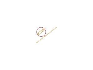 Figaro Chain Bracelet in Polished 14K Yellow Gold 8 Inches (7.30 mm)