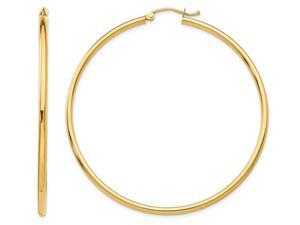 Large Classic 14K Yellow Gold Hoop Earrings 2 Inches Large Classic 14K Yellow Gold Hoop Earrings 2 Inches
