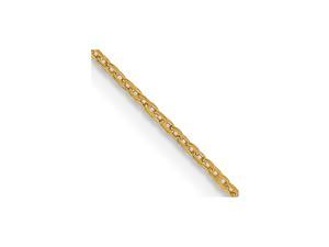 18K Leslie's Yellow Gold 1.15mm Diamond Cut Cable Chain Necklace Size 18
