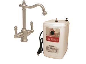 Westbrass D205HFP-07 9 in. Victorian Hot & Cold Water Dispenser & Tank in Satin Nickel Westbrass D205HFP-07 9 in. Victorian Hot & Cold Water Dispenser & Tank in Satin Nickel
