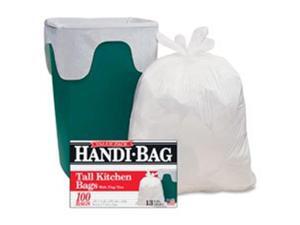 Webster WBIHAB6FK100CT Handi-Bag Flap Tie Tall Kitchen Bags - White Webster WBIHAB6FK100CT Handi-Bag Flap Tie Tall Kitchen Bags - White