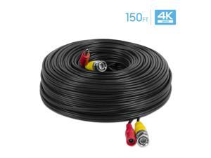 Amcrest 4K Security Camera Cable 150FT BNC Cable, Camera Wire CCTV, Pre-Made All-in-One Video and Power Cable for Security Camera, HDCVI, HDTVI Camera, Analog, DVR (SCABLE4K150B-PP) Amcrest 4K Security Camera Cable 150FT BNC Cable, Camera Wire CCTV, Pre-Made All-in-One Video and Power Cable for Security Camera, HDCVI, HDTVI Camera, Analog, DVR (SCABLE4K150B-PP)