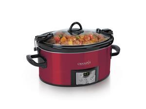Crock-Pot 6.0-Quart Cook & Carry™ Slow Cooker, Programmable, Red SCCPVL610-R-A Crock-Pot 6.0-Quart Cook & Carry™ Slow Cooker, Programmable, Red SCCPVL610-R-A