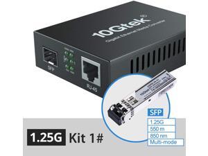 1.25G Media Converter(kit #1), SFP Slot, with a SFP Module, MMF, 850-nm, 550-m 1.25G Media Converter(kit #1), SFP Slot, with a SFP Module, MMF, 850-nm, 550-m