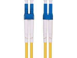 OS2 LC to LC Singlemode Fiber Patch Cord - 10Gb Gigabit Singlemode Fiber Jumper Duplex 9/125 PVC Fiber Patch Cable For SMF OS2 SFP Transceiver, Computer Fiber Networks and Fiber Cable, 1 meters
