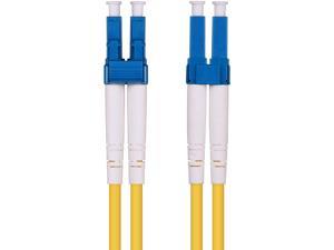 OS2 LC to LC Fiber Patch Cable - 10Gb/Gigabit Singlemode Jumper Duplex 9/125 PVC Fiber Optic Cord for SMF SFP Transceiver, Computer Fiber Networks and Fiber Test Equipment, 2 meters