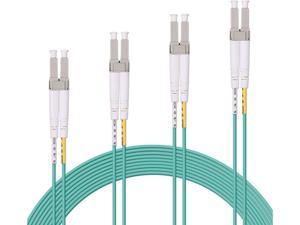4-Pack,Fiber Patch Cable - LC to LC OM3 10Gb/Gigabit Multi-Mode Jumper Duplex 50/125 LSZH Fiber Optic Cord for SFP Transceiver, Computer Fiber Networks and Fiber Test Equipment, 1-Meter(3.28ft)