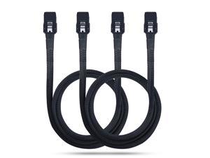 12G Internal Mini SAS HD SFF-8643 to SFF-8643 Cable, with Sideband, 100-Ohm, 0.5-m(1.64ft), 2 Pack