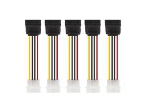 4 pins IDE Molex to 3 Serial ATA SATA Power Splitters Extension Cable ConnectoPE 