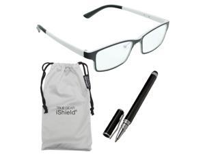 True Gear iShield Anti Reflective Coated Reading Glasses - Rectangular Frame (+3.00) - Black/White True Gear iShield Anti Reflective Coated Reading Glasses - Rectangular Frame (+3.00) - Black/White