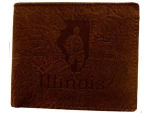 True Gear Men's State Wallets - Illinois (Dark Brown) True Gear Men's State Wallets - Illinois (Dark Brown)