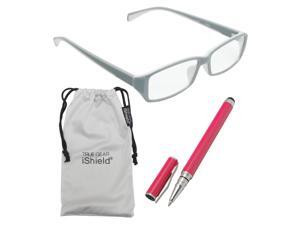 True Gear iShield Anti Reflective Reading Glasses - Double Injection Modern Style (+1.75) - Grey with White True Gear iShield Anti Reflective Reading Glasses - Double Injection Modern Style (+1.75) - Grey with White
