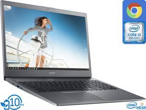Acer 715 Chromebook, 15.6" IPS FHD Display, Intel Core i3-8130U Upto 3.4GHz, 4GB RAM, 128GB eMMC, DisplayPort over USB-C, Card Reader, Wi-Fi, Bluetooth, Chrome OS (NX.HB3AA.007)