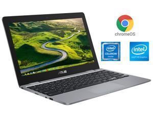 ASUS Chromebook 12, 11.6" HD Display, Intel Celeron N3350 Upto 2.4GHz, 4GB RAM, 32GB eMMC, Card Reader, Wi-Fi, Bluetooth, Chrome OS