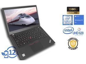 Lenovo ThinkPad T490 Notebook, 14" FHD Display, Intel Core i5-8265U Upto 3.9GHz, 8GB RAM, 128GB NVMe SSD, HDMI, Thunderbolt, Card Reader, Wi-Fi, Bluetooth, Windows 10 Pro