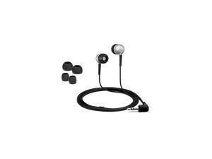 Fuji Labs FJ-IPOD-E3220 Pro Stereo Silicon Acoustic Noise Isolation Earbuds – Silver, 100 Pack