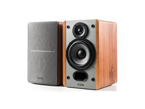 Edifier P12 Passive Bookshelf Speakers - 2-way Speakers with Built-in Wall-Mount Bracket - Wood Color, Pair