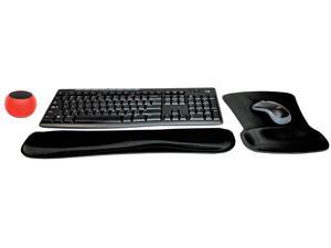 Logitech MK270 Wireless Keyboard & Mouse Combo Active Lifestyle Travel Home Office Must-Have Modern Bundle with Mini Glow in the Dark Portable Wireless Bluetooth Speaker, Gel Wrist & Mouse Pad