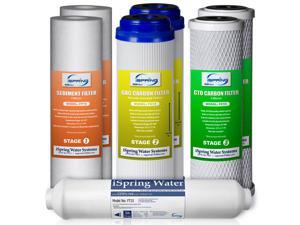 iSpring F7-GAC 1-Year Replacement Filter Set for 5-stage RO Filters, Fits iSpring RCC7, RCC7P, RCC7U, RCC1P, RCC1UP, RCW5 (7pcs 2SED 2GAC 2CTO 1T33, no membrane) iSpring F7-GAC 1-Year Replacement Filter Set for 5-stage RO Filters, Fits iSpring RCC7, RCC7P, RCC7U, RCC1P, RCC1UP, RCW5 (7pcs 2SED 2GAC 2CTO 1T33, no membrane)