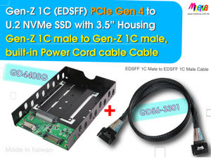 GD1407A (U.3 TO EDSFF (GEN-Z) 1C SSD ADAPTER) - M-FACTORS Storage