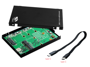 USB 3.1 10Gps Micro B Type for M.2 SSD and mSATA SSD Simultaneous