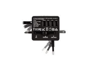 Veho TA-1 Travel Adapter | 4 Port USB Phone charger | All in One International World Plug Adapter | Covers US UK EU AU Asia Over 150 Countries Veho TA-1 Travel Adapter | 4 Port USB Phone charger | All in One International World Plug Adapter | Covers US UK EU AU Asia Over 150 Countries