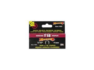 Arrow Fastener 187 T18 7/16 Inch (11mm) Staples, 1000/Pk Arrow Fastener 187 T18 7/16 Inch (11mm) Staples, 1000/Pk