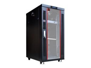 27U 39” Deep Free Standing Server Rack Cabinet Thermo Control System, 4 Fan Cooling Panel, Vented Shelf, 8- Way PDU, Fully Lockable Innovated Design Data Network IT Server Rack Enclosure