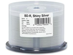 50-Pak 25GB Verbatim 6X =Shiny-Silver Top= BLU-RAY BD-R's, Verbatim 98485