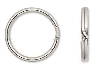 100 Silver Steel 20mm Round Split Rings Keyrings 100 Silver Steel 20mm Round Split Rings Keyrings