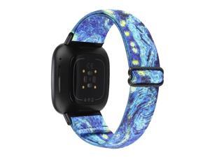 For Fitbit Versa Woven Nylon Band Adjustable Size Bracelet Strap Sport Wristband 