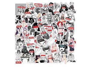 Waifu Stickers, 50Pcs, Sexy Girls Anime Cartoon Waifu Stickers, Vinyl Waterproof Decals, For Laptop, Water Bottle, Car, Sboard, For S, Girls. Waifu