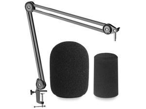 Shure Sm7B Arm With Pop Filter - Suspension Scissor Arm Stand For Shure Sm7B Mic With 2 Types Windscreen