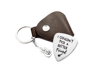 I CouldnT Pick A Better Friend, Stainless Steel Guitar Pick Jewelry Gift For Friend Sister Brother Musician Guitar Player Birthday Christmas Gift