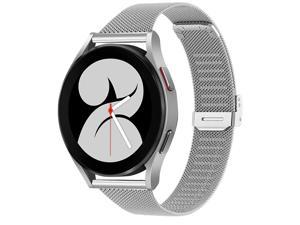 Watch Bands Compatible With Samsung Galaxy Watch 4 40Mm 44Mm / Galaxy Watch 4 Classic 42Mm 46Mm For Women Silver