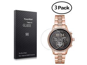 3 Pack For Michael Kors Mkt5052 Screen Protector Tempered Glass For Michael Kors Access Runway 2018 Smart Watch Screen Protector Foils Glass 9H 0.3Mm Anti-Scratch Bubble Free