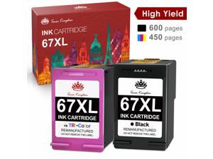 2 Pack 67 Xl Printer Ink Cartridge For Hp Envy 6055 6455 6058 6075 6452 6458