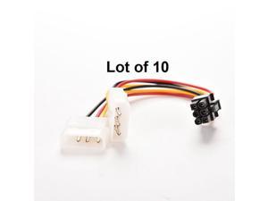IDE Molex to 6Pin PCI Express PCI-E Video Card Power Cable (Lot of 10 @3.50)