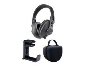 K371-Bt Bluetooth Closed-Back Foldable Studio Headphones With Knox Gear Headphone Case For Inward-Folding Headphones And Headphone Hanger Mount With Built-In Cable Organizer Bundle (3 Items)