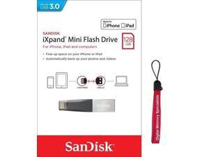 SanDisk SDIX40N-128G 128GB SDIX40N iXpand Mini USB 3.0 Lightning Flash Drive +L SanDisk SDIX40N-128G 128GB SDIX40N iXpand Mini USB 3.0 Lightning Flash Drive +L