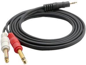 Pyle-Pro PCBL43FT6 12 Gauge, 6 feet, 3.5mm Male Stereo to Dual 1/4-Inch Male New Pyle-Pro PCBL43FT6 12 Gauge, 6 feet, 3.5mm Male Stereo to Dual 1/4-Inch Male New