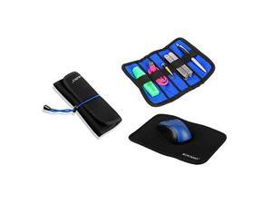 Portable Travel Mouse Pad Organizer 2 in 1 Combo Case (Black) Portable Travel Mouse Pad Organizer 2 in 1 Combo Case (Black)