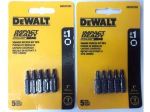 Dewalt DW2201IR5 #1 Square Impact Ready Drive Bits 2-5 Pks Dewalt DW2201IR5 #1 Square Impact Ready Drive Bits 2-5 Pks