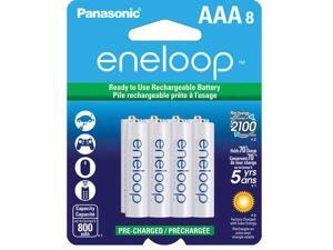 Panasonic Eneloop AAA 8 Pack Rechargeable Batteries up to 2100x, BK-4MCCA8BA Panasonic Eneloop AAA 8 Pack Rechargeable Batteries up to 2100x, BK-4MCCA8BA