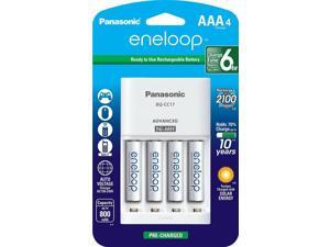 Panasonic K-KJ17M3A4B Eneloop AAA 4 Position Charger + 4 Rechargeable Batteries Panasonic K-KJ17M3A4B Eneloop AAA 4 Position Charger + 4 Rechargeable Batteries