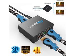 Full HD HDMI Splitter 1x2 Repeater Amplifier 3D 1080p 4K Switch Box 1 in 2 out
