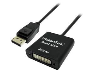 VisionTek 900639 DisplayPort to Dual Link DVI-D Active Adapter (M/F)