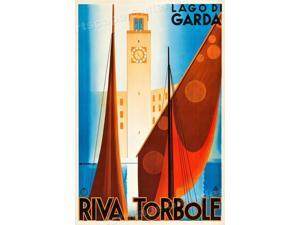 16x24 Rapallo Italy 1940s Vintage Style Italian Travel Poster