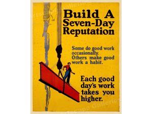 1920s Work Incentive Motivational Poster 24x30 Diving For Success
